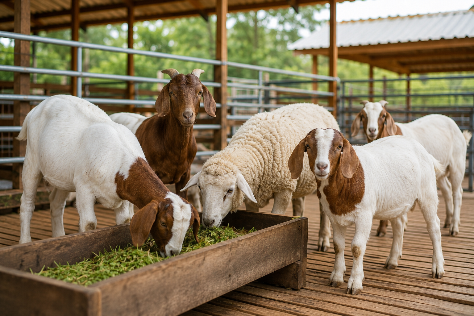 MODERN WAY OF REARING SHEEP AND GOATS.